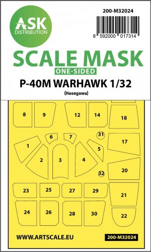 ASK mask 1:32 P-40M Warhawk one-sided express masks for Hasegawa