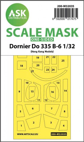 ASK mask 1:32 Dornier Do 335B-6 one-sided mask for HK Models