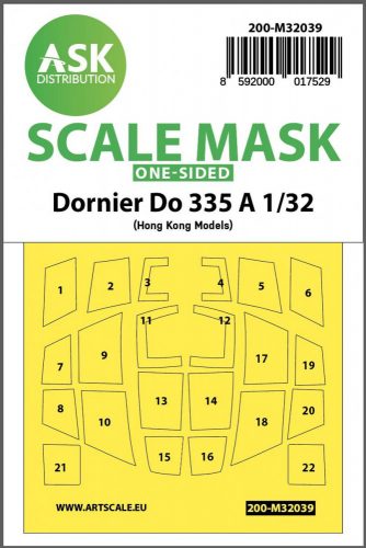 ASK mask 1:32 Dornier Do 335A one-sided mask for HK Models