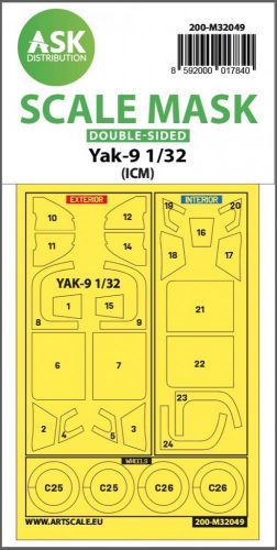 ASK mask 1:32 Yak-9 double-sided pre-cutted mask for ICM