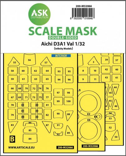 ASK mask 1:32 Aichi D3A1 Val double-sided express self adhesive mask for Infinity 3206
