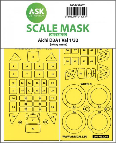 ASK mask 1:32 Aichi D3A1 Val one-sided express self adhesive mask for Infinity 3206