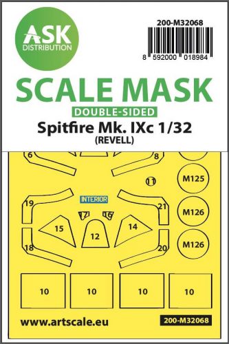 ASK mask 1:32 Spitfire Mk.IXc double-sided fit mask for Revell