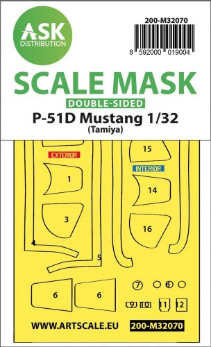 ASK mask 1:32 P-51D Mustang double-sided fit mask for Tamiya
