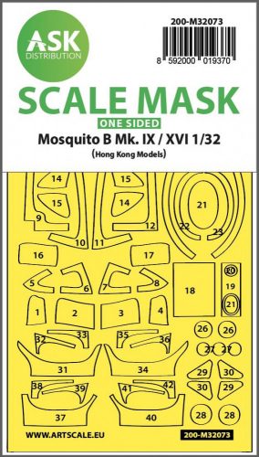 ASK mask 1:32 Mosquito B Mk.IX/XVI one-sided fit mask for Hong Kong Model