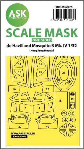 ASK mask 1:32 Mosquito B Mk.IV one-sided fit mask for Hong Kong Model