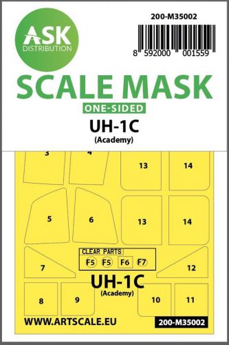 ASK mask 1:32 UH-1C one-sided painting mask for Academy