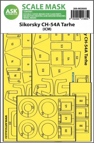ASK mask 1:35 Sikorsky CH-54A Tarhe double sided express fit mask for ICM