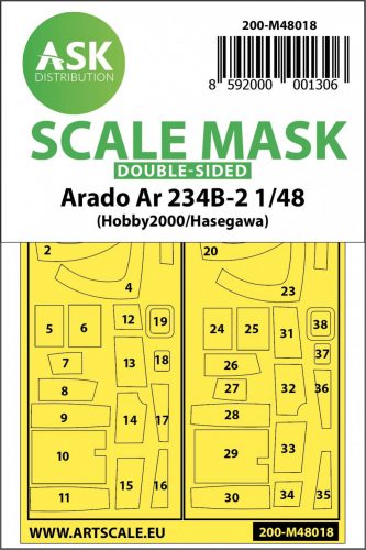 ASK mask 1:48 Arado Ar 234B-2 double-sided painting mask for Hasegawa / Hobby2000