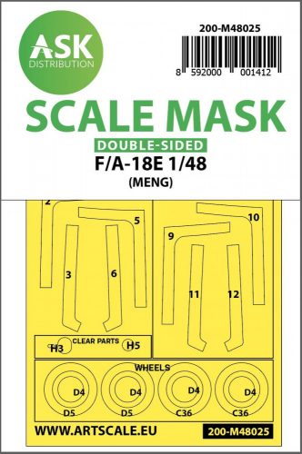 ASK mask 1:48 F/A-18E double-sided painting mask for Meng