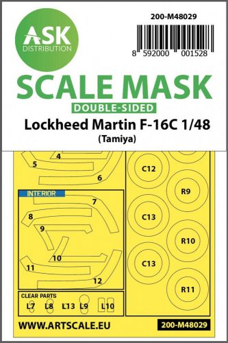 ASK mask 1:48 F-16C double-sided painting mask for Tamiya