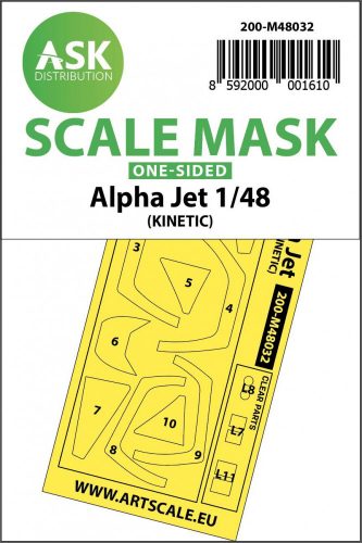 ASK mask 1:48 Alpha Jet one-sided painting mask for Kinetic