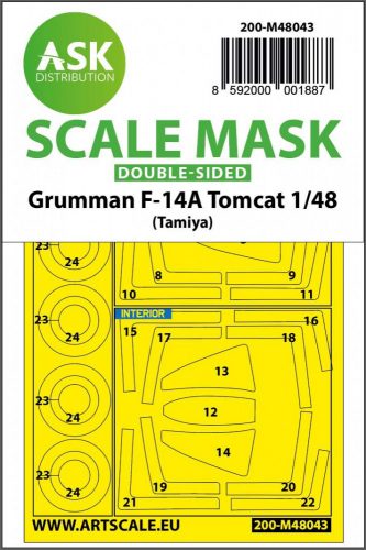 ASK mask 1:48 F-14A Tomcat double-sided painting mask for Tamiya