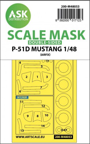 ASK mask 1:48 P-51D Mustang double-sided mask for Airfix