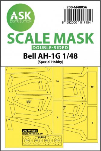 ASK mask 1:48 Bell AH-1G double-sided express mask for Special Hobby