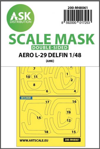 ASK mask 1:48  AERO L-29 DELFIN double-sided express mask for AMK