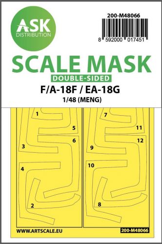 ASK mask 1:48 F/A-18F Super Hornet / EA-18G Growler double-sided express mask for Meng