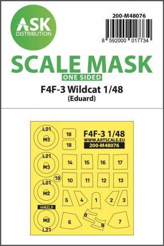 ASK mask 1:48 F4F-3 Wildcat one-sided express mask for Eduard