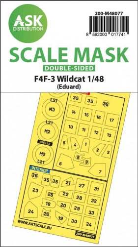 ASK mask 1:48 F4F-3 Wildcat double-sided express mask for Eduard
