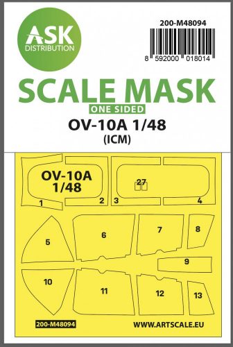 ASK mask 1:48 OV-10A one-sided mask self-adhesive pre-cutted for ICM
