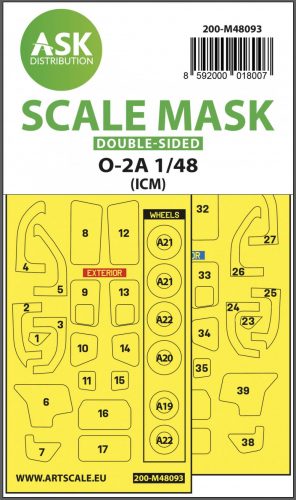 ASK mask 1:48 SAAB SK60 one-sided mask self -adhesive, pre-cutted for Pilot Replicas