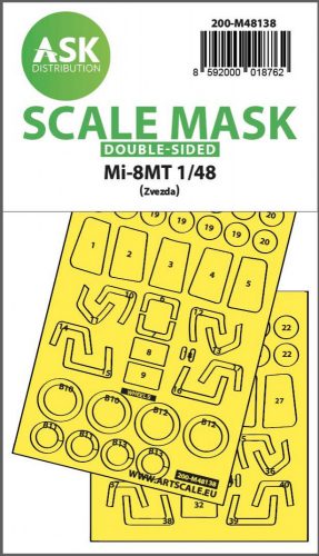 ASK mask 1:48 Mil Mi-8MT double-sided express fit mask for Zvezda