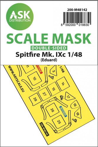 ASK mask 1:48 Spitfire Mk.IXc double-sided express fit mask for Eduard
