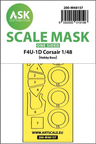 ASK mask 1:48 F4U-1D Corsair one-sided express mask for Hobby Boss