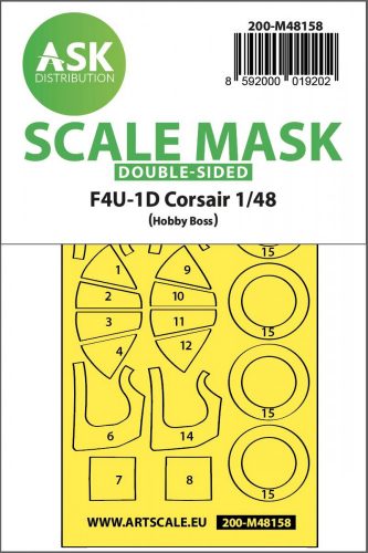 ASK mask 1:48 F4U-1D Corsair double-sided express mask for Hobby Boss