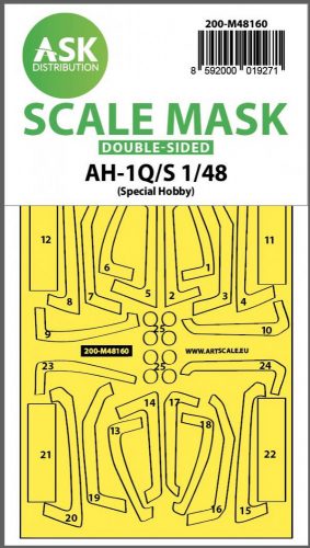 ASK mask 1:48 AH-1Q/S Cobra double-sided fit express mask for Special Hobby