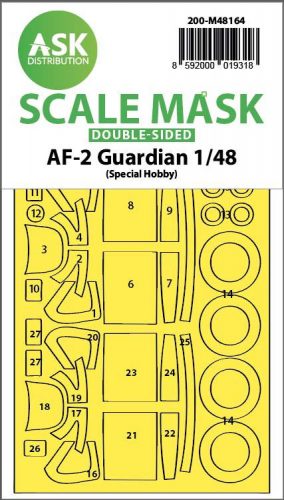 ASK mask 1:48 AF-2 Guardian double-sided fit express mask for Special Hobby