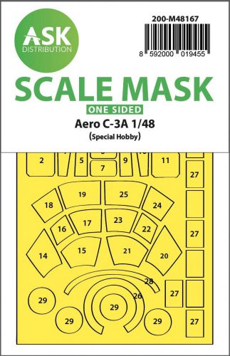 ASK mask 1:48 Aero C-3A one-sided express fit mask for Special Hobby