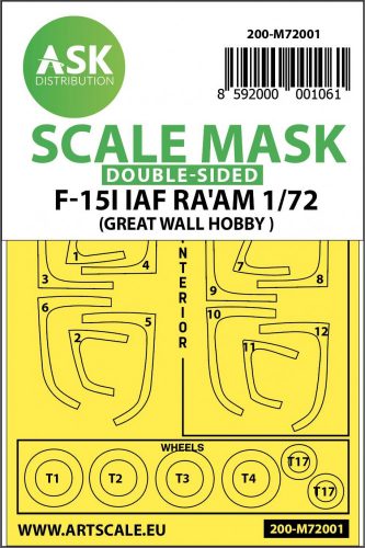 ASK mask 1:72 F-15I IAF RA'AM double-sided painting mask for Great Wall Hobby