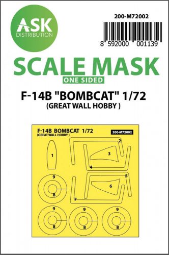 ASK mask 1:72 F-14B Bombcat outside painting mask for Great Wall Hobby