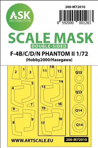 ASK mask 1:72 F-4B/C/D/N Phantom II double -sided painting mask for Hasegawa / Hobby2000
