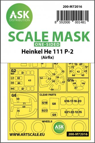 ASK mask 1:72 Heinkel He 111P-2 one-sided for Airfix