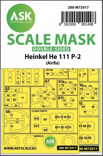 ASK mask 1:72 Heinkel He 111P-2 double-sided for Airfix