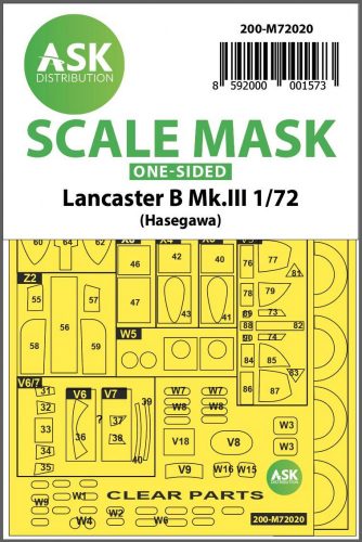 ASK mask 1:72 Lancaster B Mk.III one-sided for Hasegawa