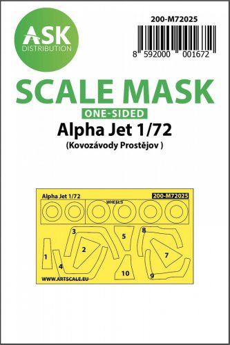ASK mask 1:72 Alpha Jet one-sided painting mask for KPM Prostejov