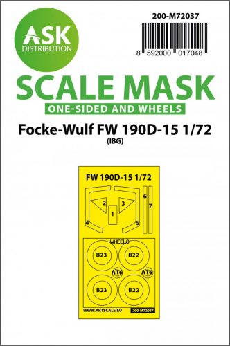 ASK mask 1:72 Focke-Wulf Fw 190D-15 one-sided painting mask for IBG