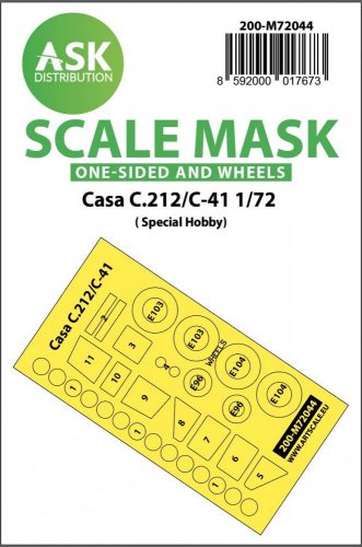 ASK mask 1:72 Casa C.212/C-41 one-sided painting mask for Special Hobby