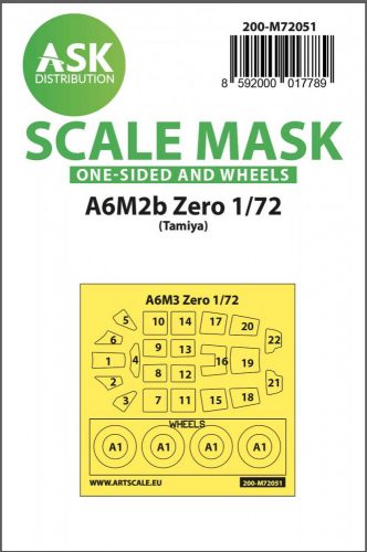 ASK mask 1:72 A6M2b Zero one-sided painting express mask for Tamiya