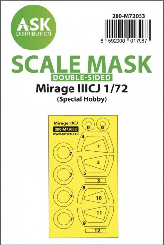 ASK mask 1:72 Mirage IIICJ double-sided painting express mask for Special Hobby