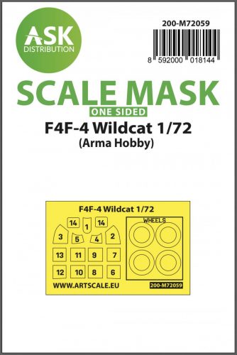 ASK mask 1:72 F4F-4 Wildcat one-sided painting express mask for Arma Hobby