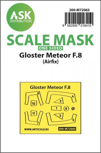 ASK mask 1:72 Gloster Meteor F.8 one-sided express mask for Airfix