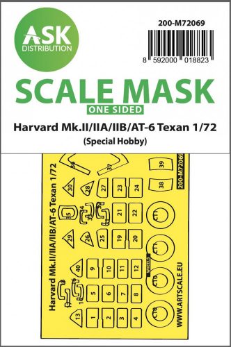 ASK mask 1:72 Harvard Mk.II/IIA/IIB/AT-6 Texan one-sided express fit mask for Special Hobby