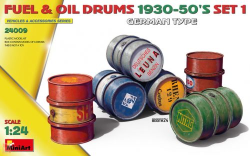 MiniArt 24009 1:35 Fuel & Oil Drums 1930-50's Set.1 German Type