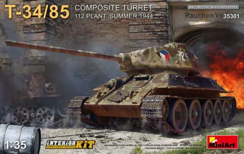 Miniart 1:35 T-34-85 Composite Turret. 112 Plant. Summer 1944 Interior Kit harcjármű makett