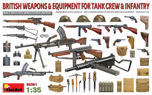 Miniart 1:35 BRITISH WEAPONS & EQUIPMENT FOR TANK CREW & INFANTRY