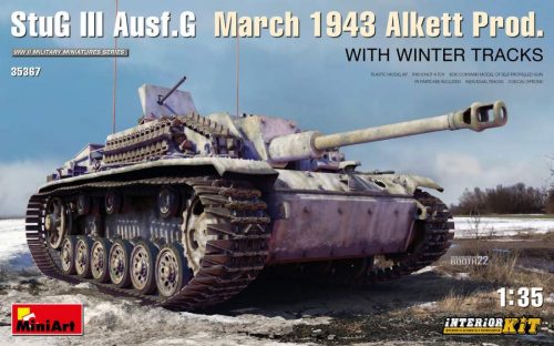 Miniart 1:35 StuG III Ausf. G March 1943 Alkett Prod w/Winter Tracks. Interior Kit